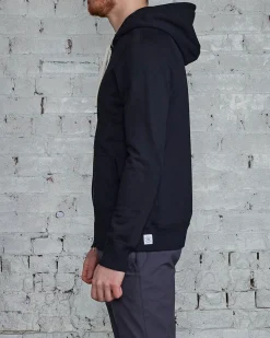 New Reigning Champ Core Full Zip Hood Black
