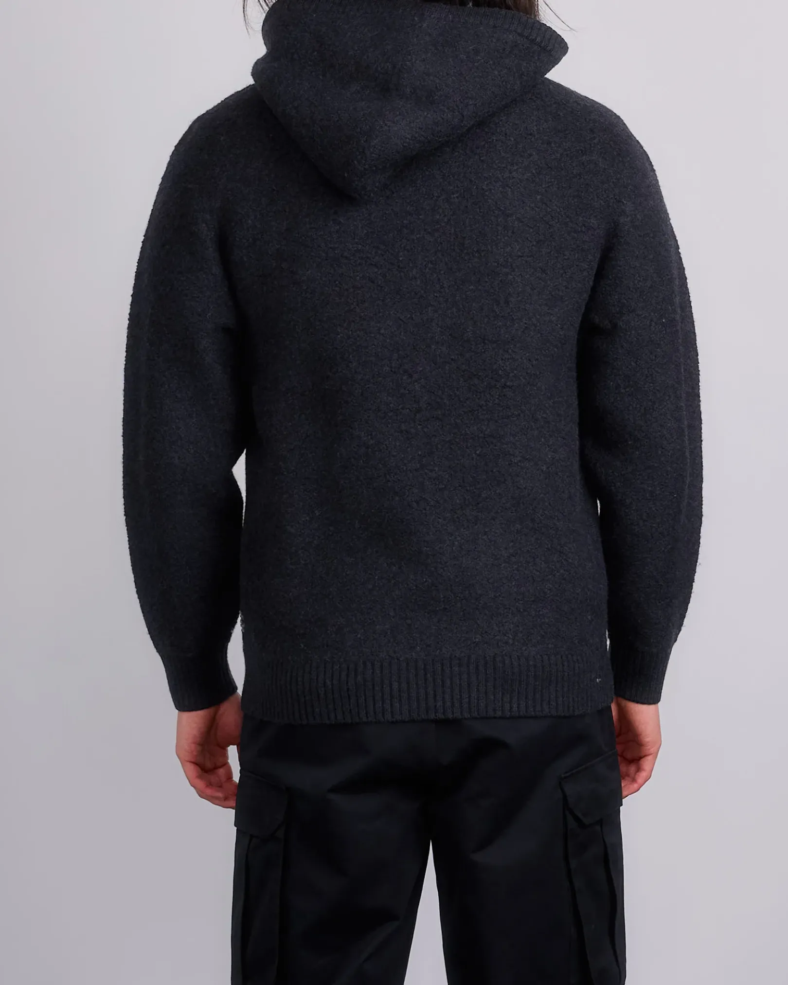 Online Reigning Champ Knit Boucle Hoodie Heather Black