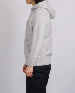 Outlet Reigning Champ Knit Boucle Hoodie Light Grey