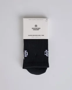 Clearance Reigning Champ Knit Classic Crew Sock Black