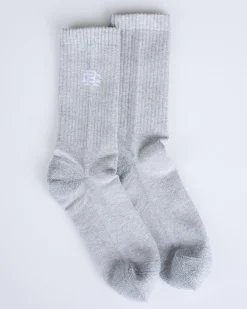 Sale Reigning Champ Knit Classic Crew Sock H. Grey/White
