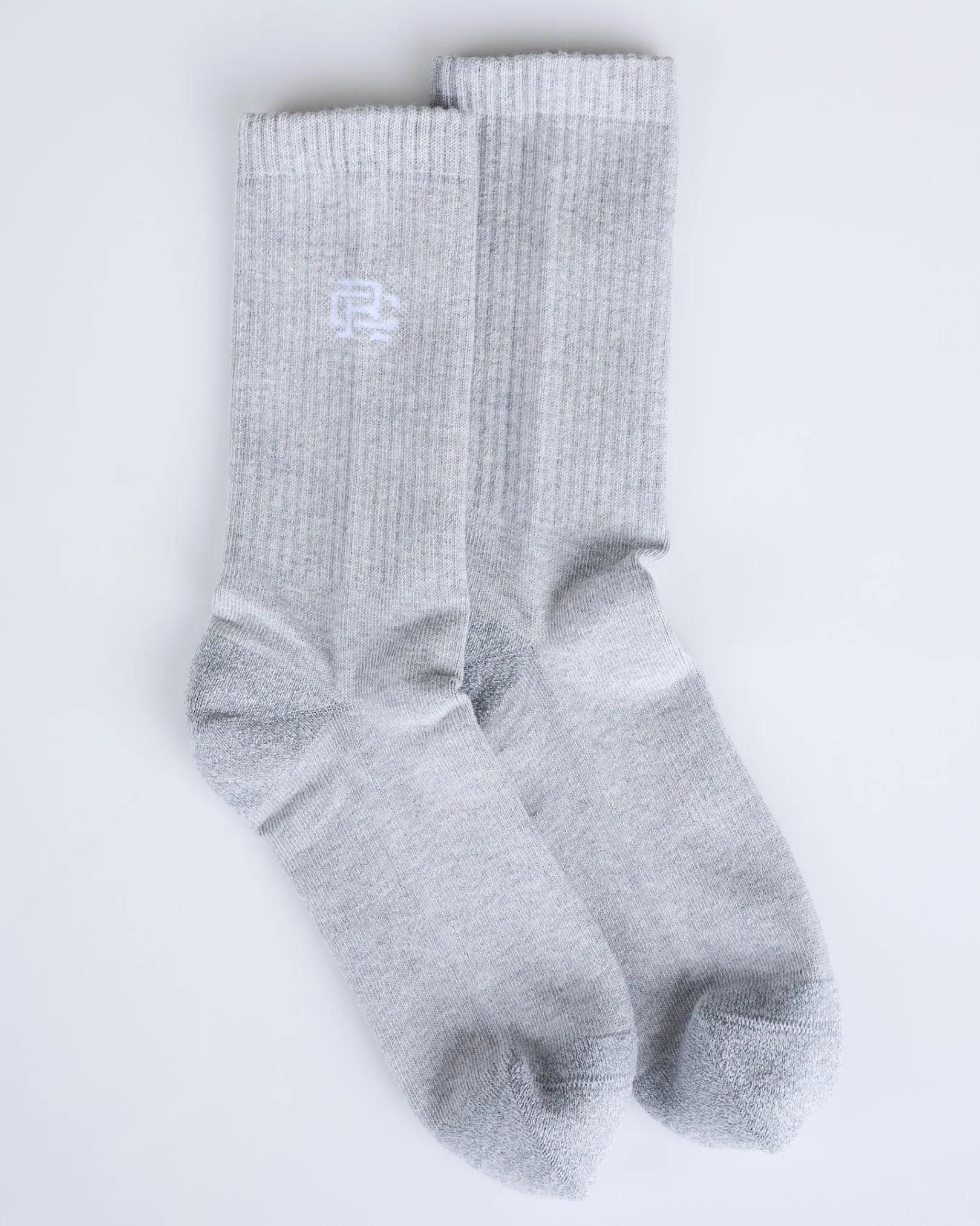 Sale Reigning Champ Knit Classic Crew Sock H. Grey/White