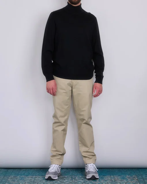 Outlet Reigning Champ Lightweight Merino Harry Roll Neck Sweater Black