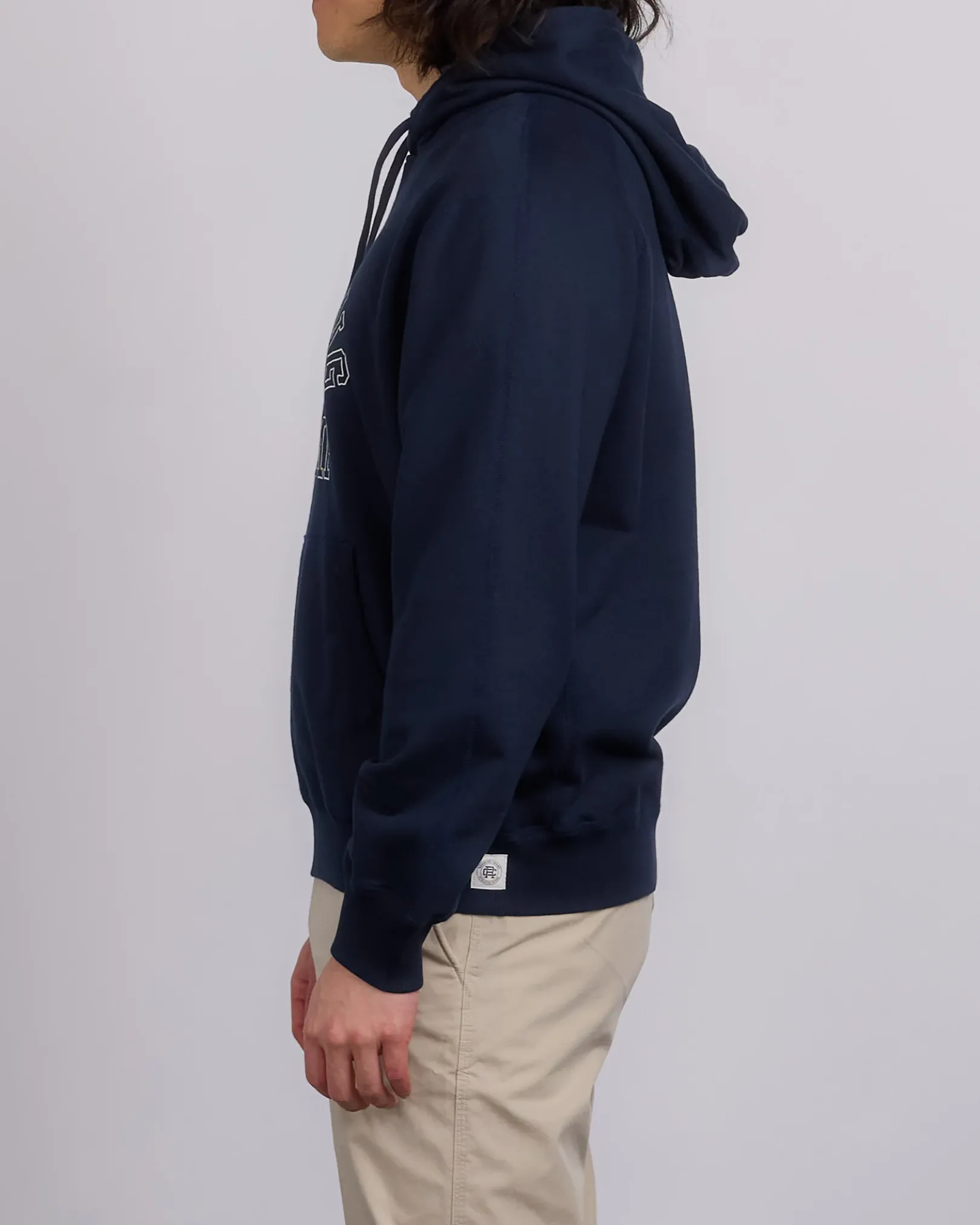 Clearance Reigning Champ Midweight Terry Arch Hoodie Navy/White