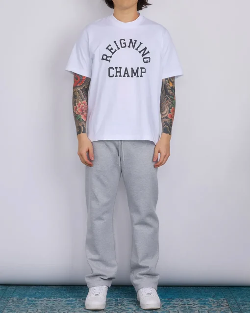 Discount Reigning Champ Midweight Arch Logo T-Shirt White