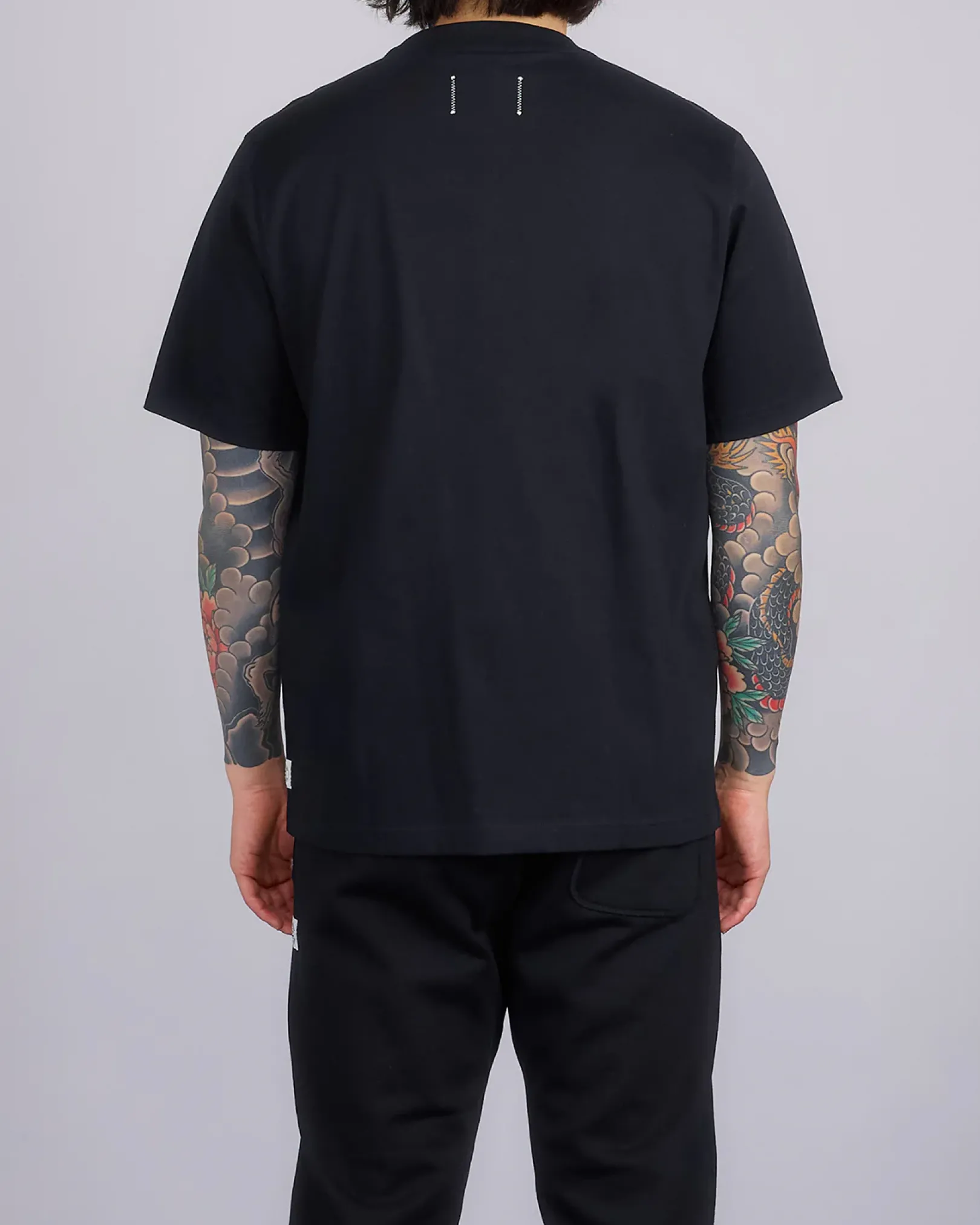 New Reigning Champ Midweight Arch Logo T-Shirt Black