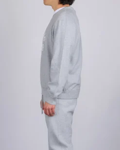 Fashion Reigning Champ Midweight Arch Logo Crewneck Heather Grey