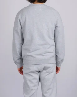 Fashion Reigning Champ Midweight Arch Logo Crewneck Heather Grey
