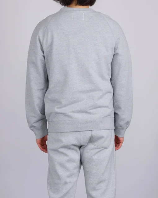 Fashion Reigning Champ Midweight Arch Logo Crewneck Heather Grey