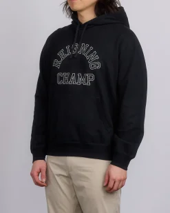 Clearance Reigning Champ Midweight Terry Arch Hoodie Black White