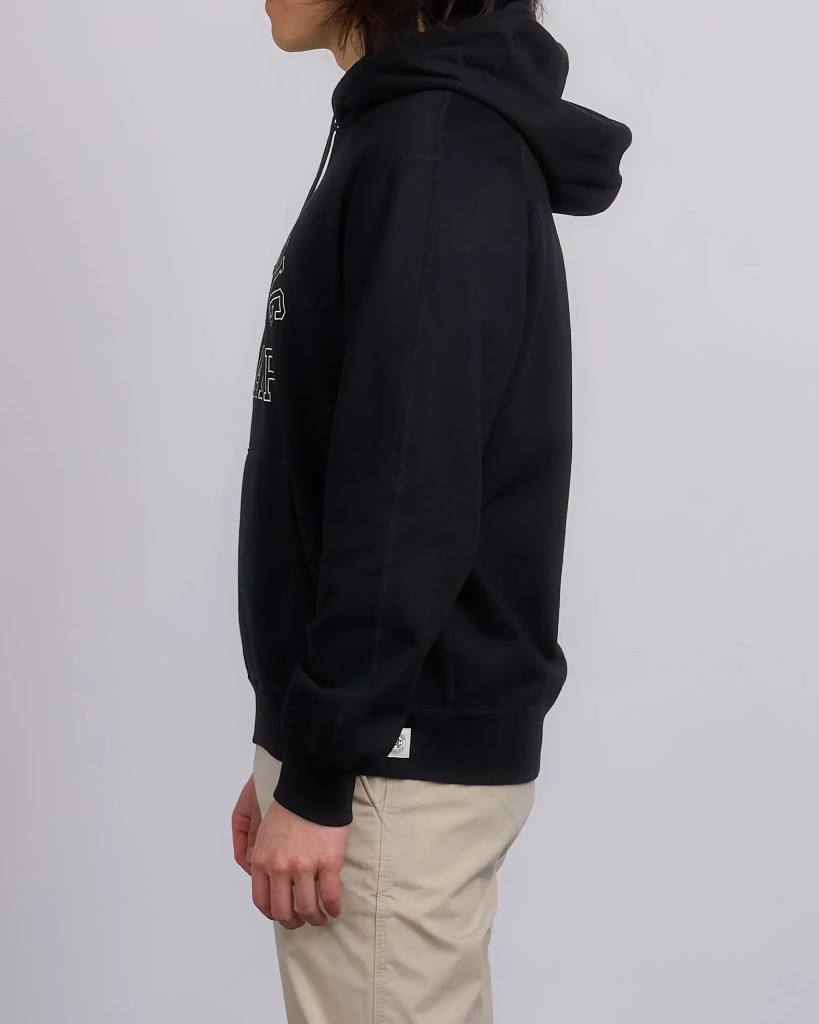 Clearance Reigning Champ Midweight Terry Arch Hoodie Black White