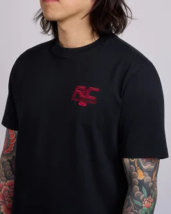 Hot Reigning Champ Midweight Jersey Race T-Shirt Black-Red