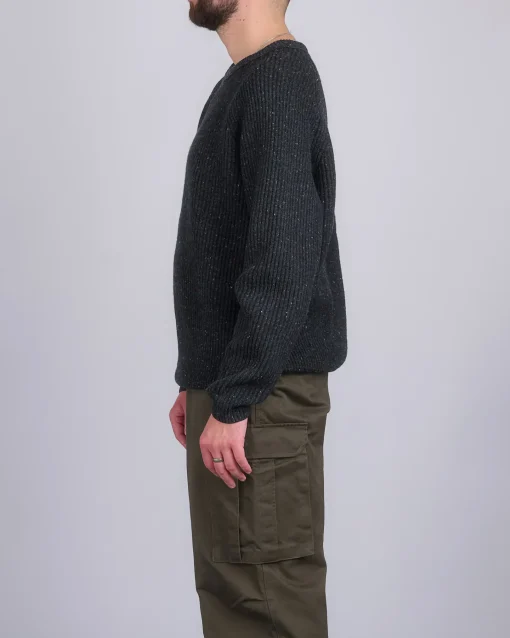 Online Reigning Champ Nep Merino Kenny Crew Sweater Black