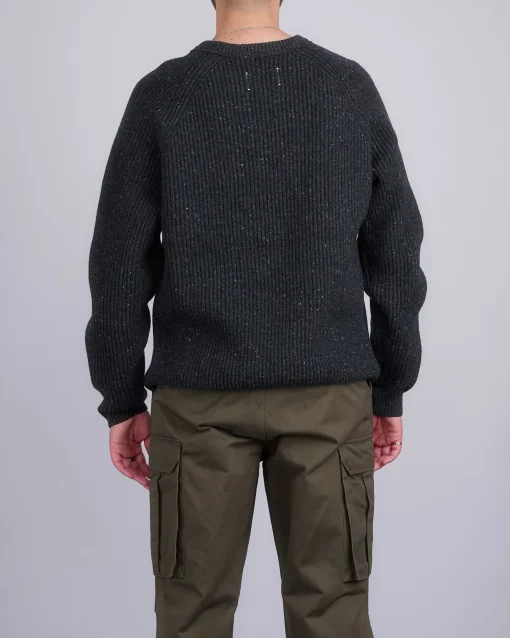 Online Reigning Champ Nep Merino Kenny Crew Sweater Black