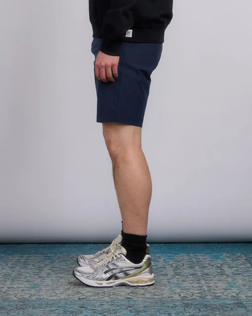 Outlet Reigning Champ Stretch Warp Knit Coach's 9" Short Navy