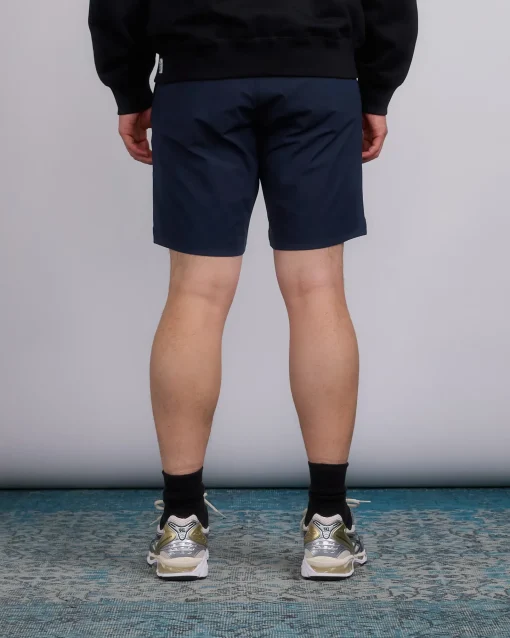 Outlet Reigning Champ Stretch Warp Knit Coach's 9" Short Navy