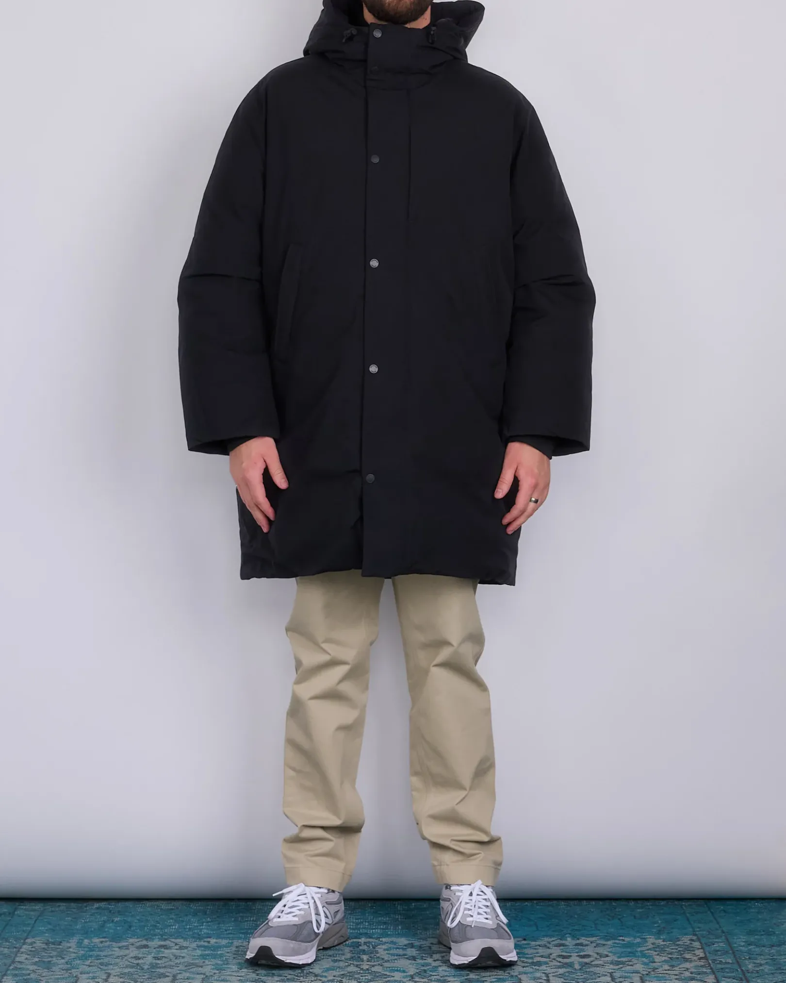 Clearance Reigning Champ Tech Nylon Sideline Parka Black