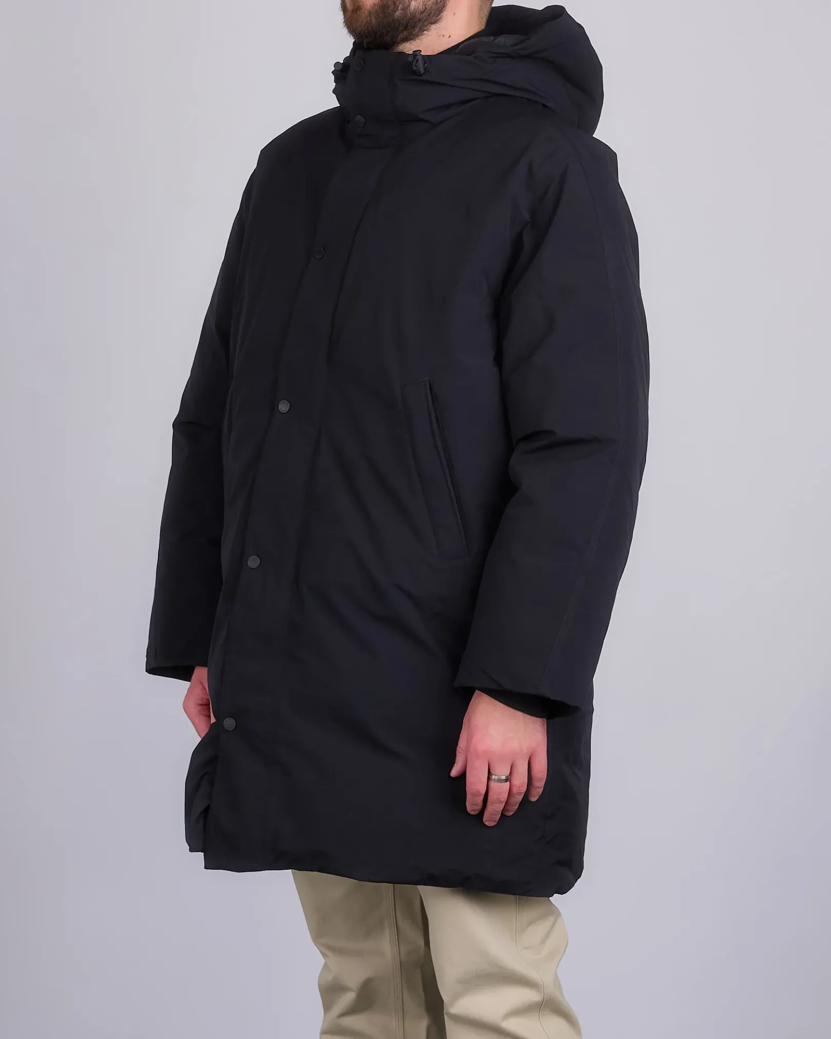 Clearance Reigning Champ Tech Nylon Sideline Parka Black