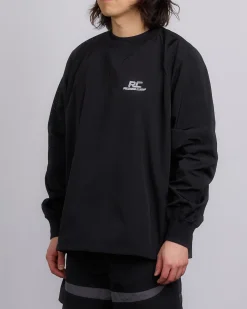 Fashion Reigning Champ Textured Nylon Radar Crewneck Black