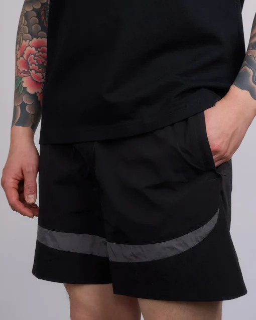 New Reigning Champ Textured Nylon Radar Short Black