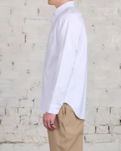 Sale Reigning Champ Windsor Long Sleeve Oxford Button Shirt White