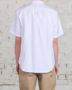 Outlet Reigning Champ Windsor Short Sleeve Oxford Button Shirt White