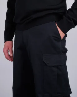 New Reigning Champ Woven Cotton Keeper Cargo Pant Black