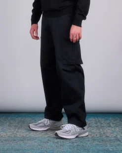 New Reigning Champ Woven Cotton Keeper Cargo Pant Black