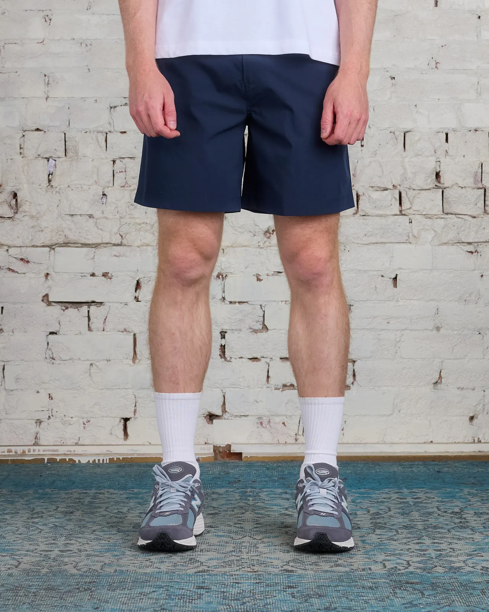 Clearance Reigning Champ Woven Solotex Cotton Ivy Short Navy