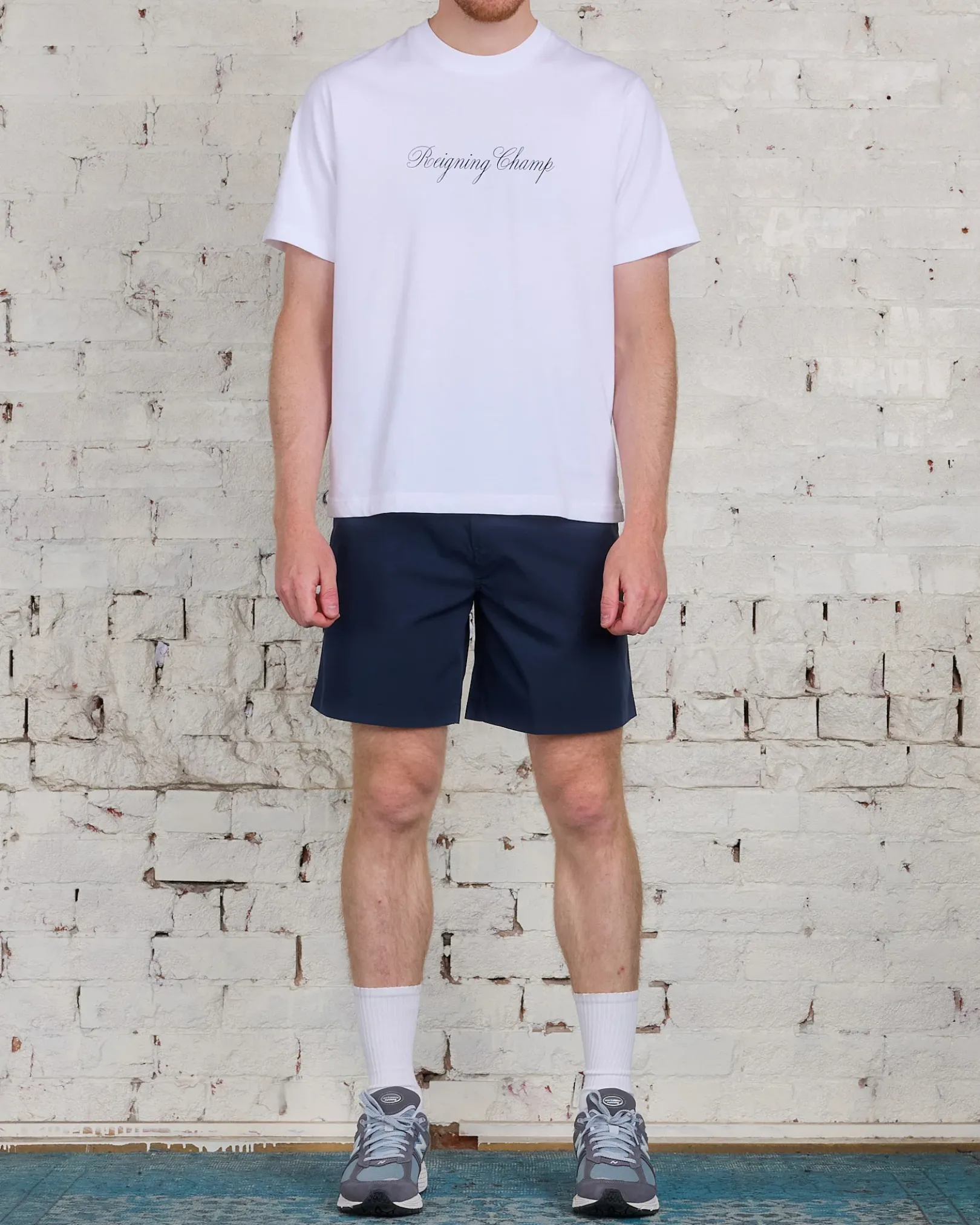 Clearance Reigning Champ Woven Solotex Cotton Ivy Short Navy