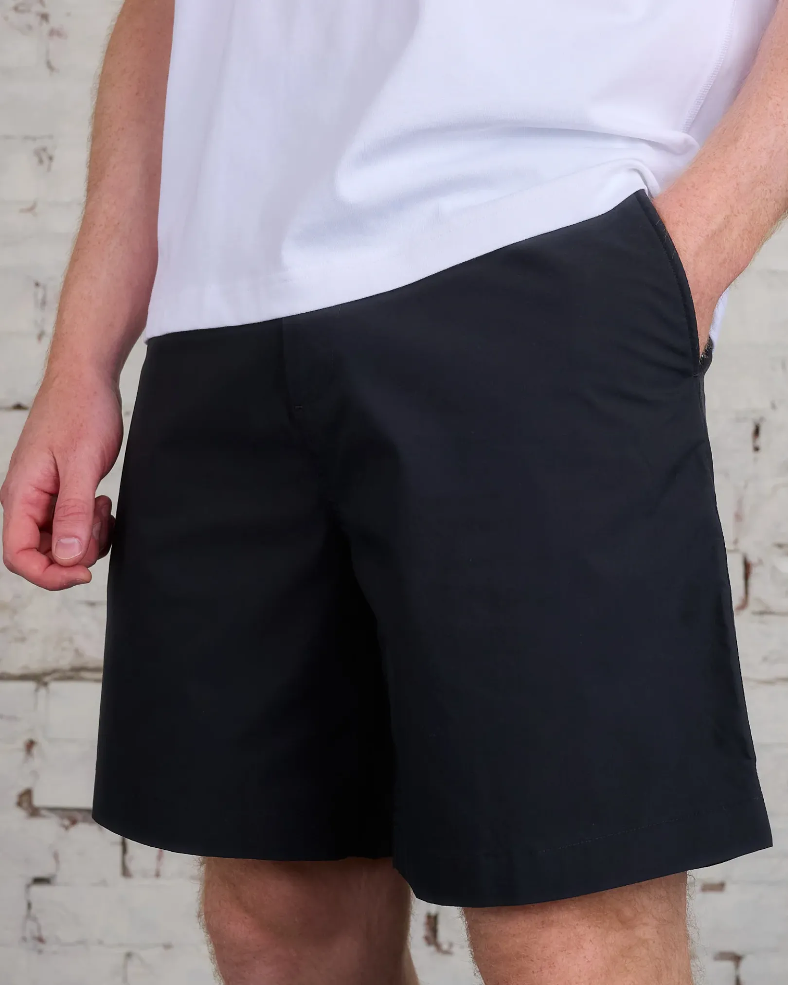 New Reigning Champ Woven Solotex Cotton Ivy Short Black