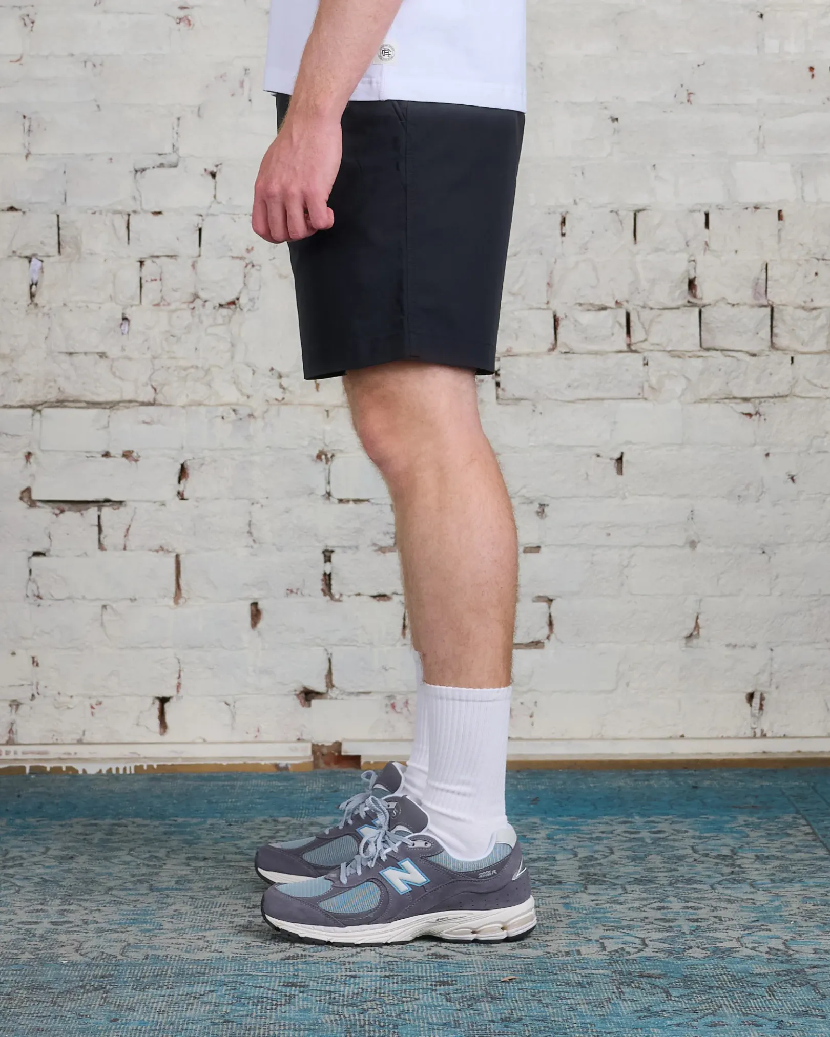 New Reigning Champ Woven Solotex Cotton Ivy Short Black