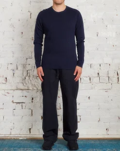 Hot Reigning Champ 1x1 Slub Knit Long Sleeve T-Shirt Navy