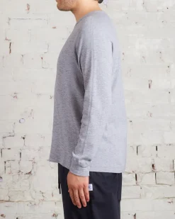 Fashion Reigning Champ 1x1 Slub Knit Long Sleeve T-Shirt Heather Grey