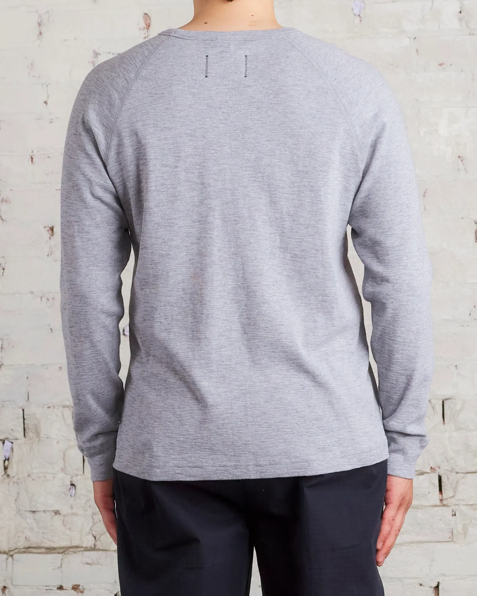 Fashion Reigning Champ 1x1 Slub Knit Long Sleeve T-Shirt Heather Grey