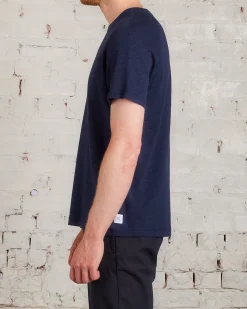 Hot Reigning Champ 1x1 Slub Knit T-Shirt Navy