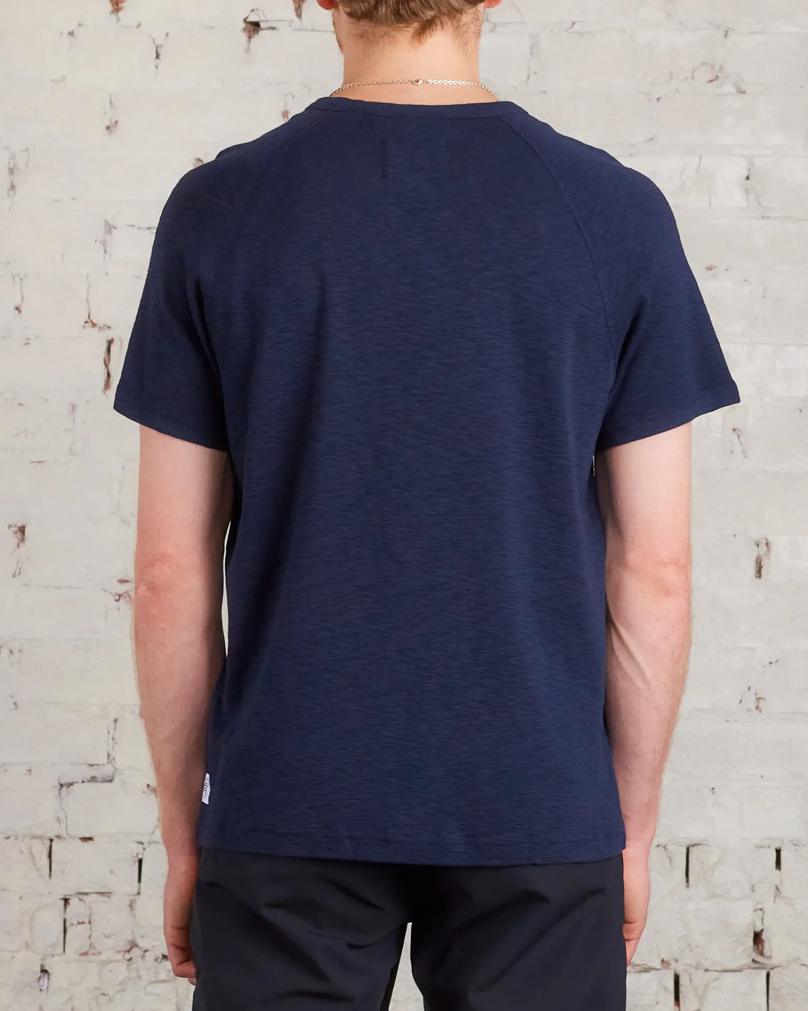 Hot Reigning Champ 1x1 Slub Knit T-Shirt Navy