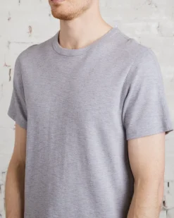 Outlet Reigning Champ 1x1 Slub Knit T-Shirt Heather Grey