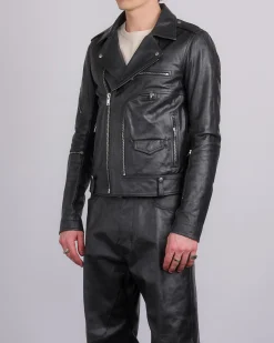 Fashion Rick Owens Bauhaus Stooges Jacket Tamponato Leather Black