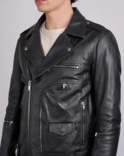 Fashion Rick Owens Bauhaus Stooges Jacket Tamponato Leather Black