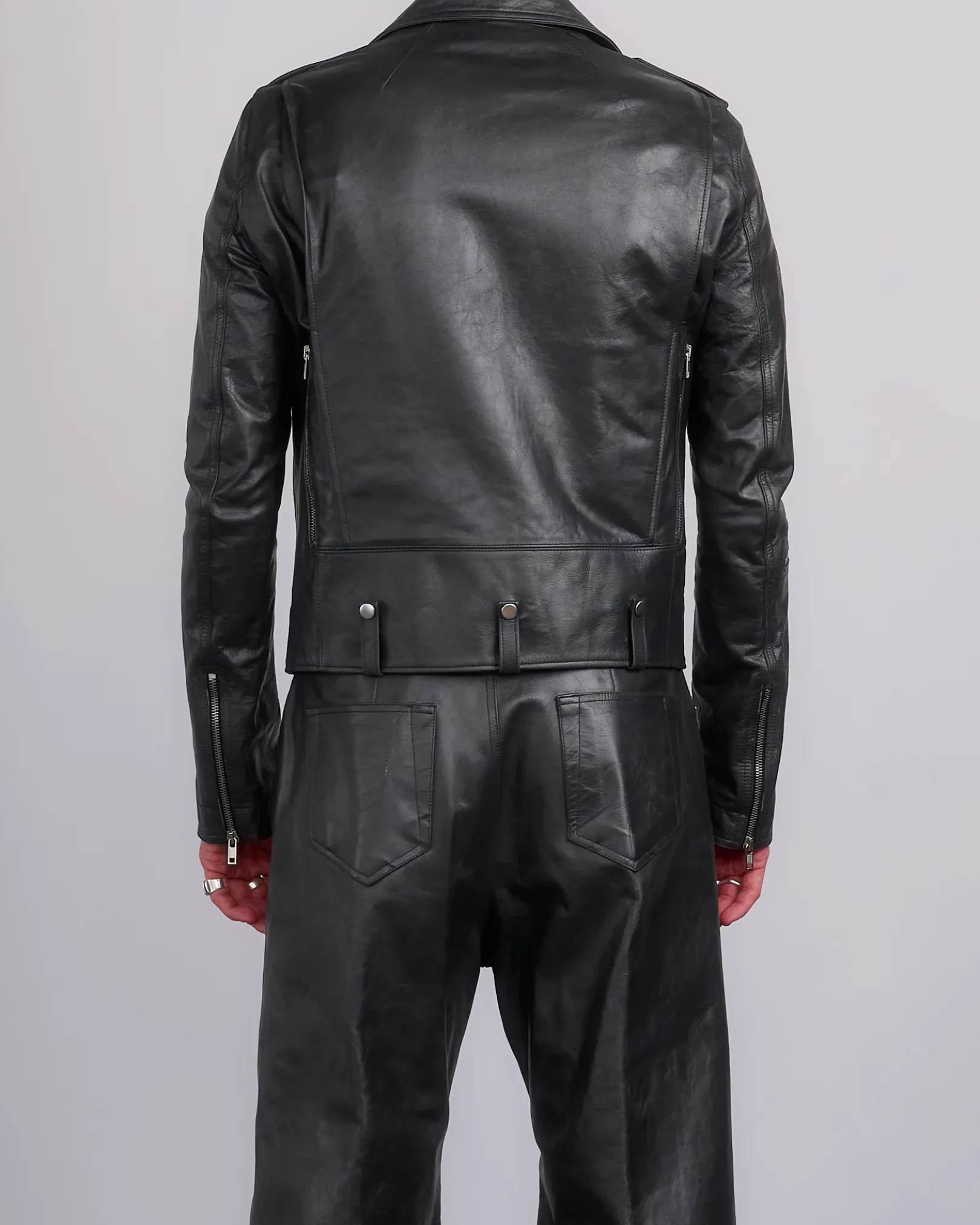Fashion Rick Owens Bauhaus Stooges Jacket Tamponato Leather Black