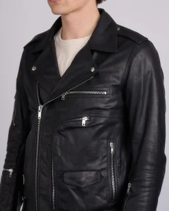 Clearance Rick Owens Main Collection Rick Owens Bauhaus Stooges Jacket Sugar Leather Black