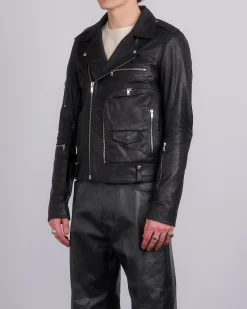 Clearance Rick Owens Main Collection Rick Owens Bauhaus Stooges Jacket Sugar Leather Black