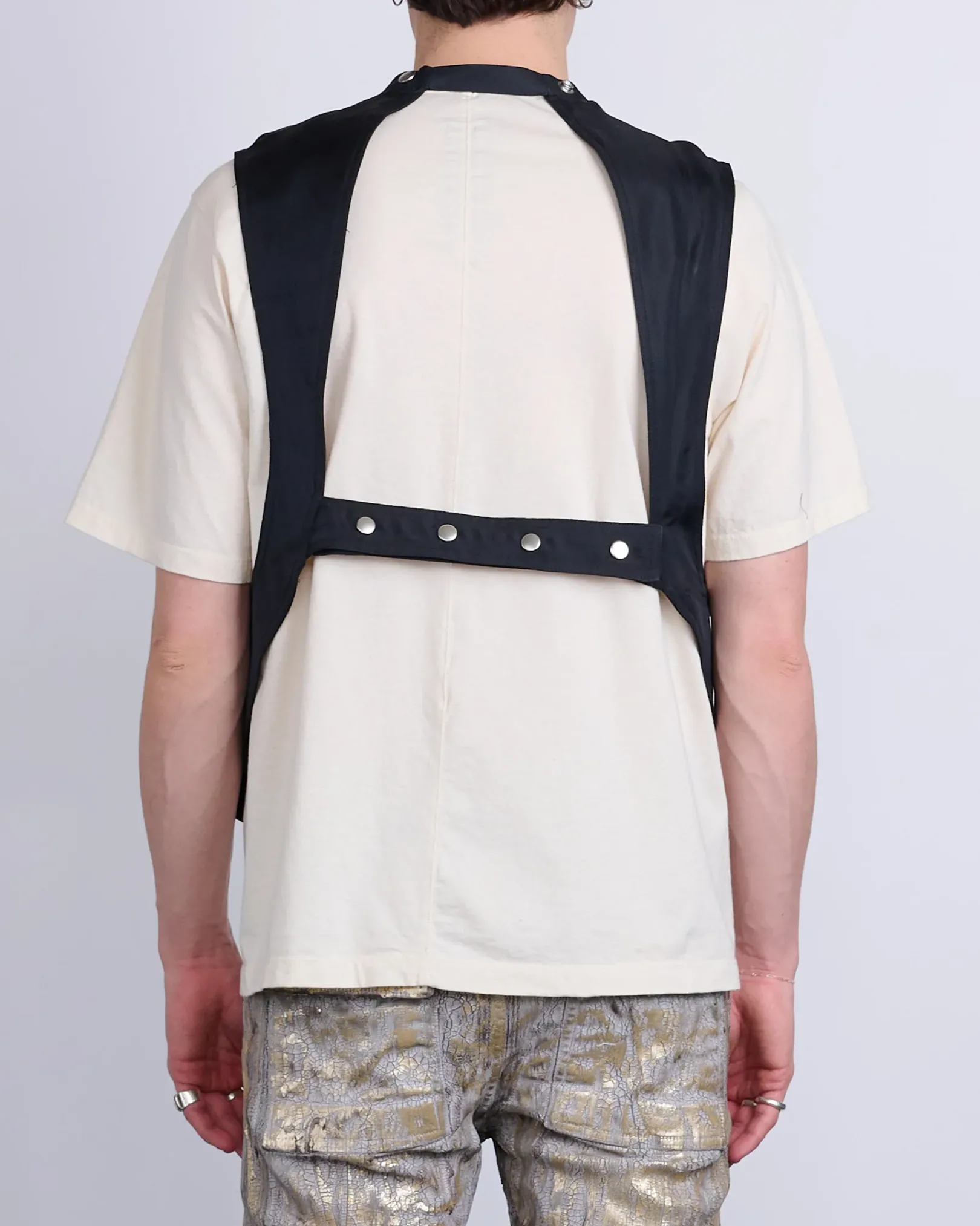 Fashion Rick Owens Cargo Vest Silk Gazar Black