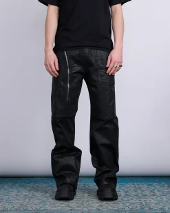 Fashion DRKSHDW Rick Owens Aircut Pants Stretch Foil Denim Black