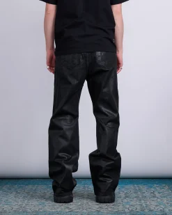 Fashion DRKSHDW Rick Owens Aircut Pants Stretch Foil Denim Black
