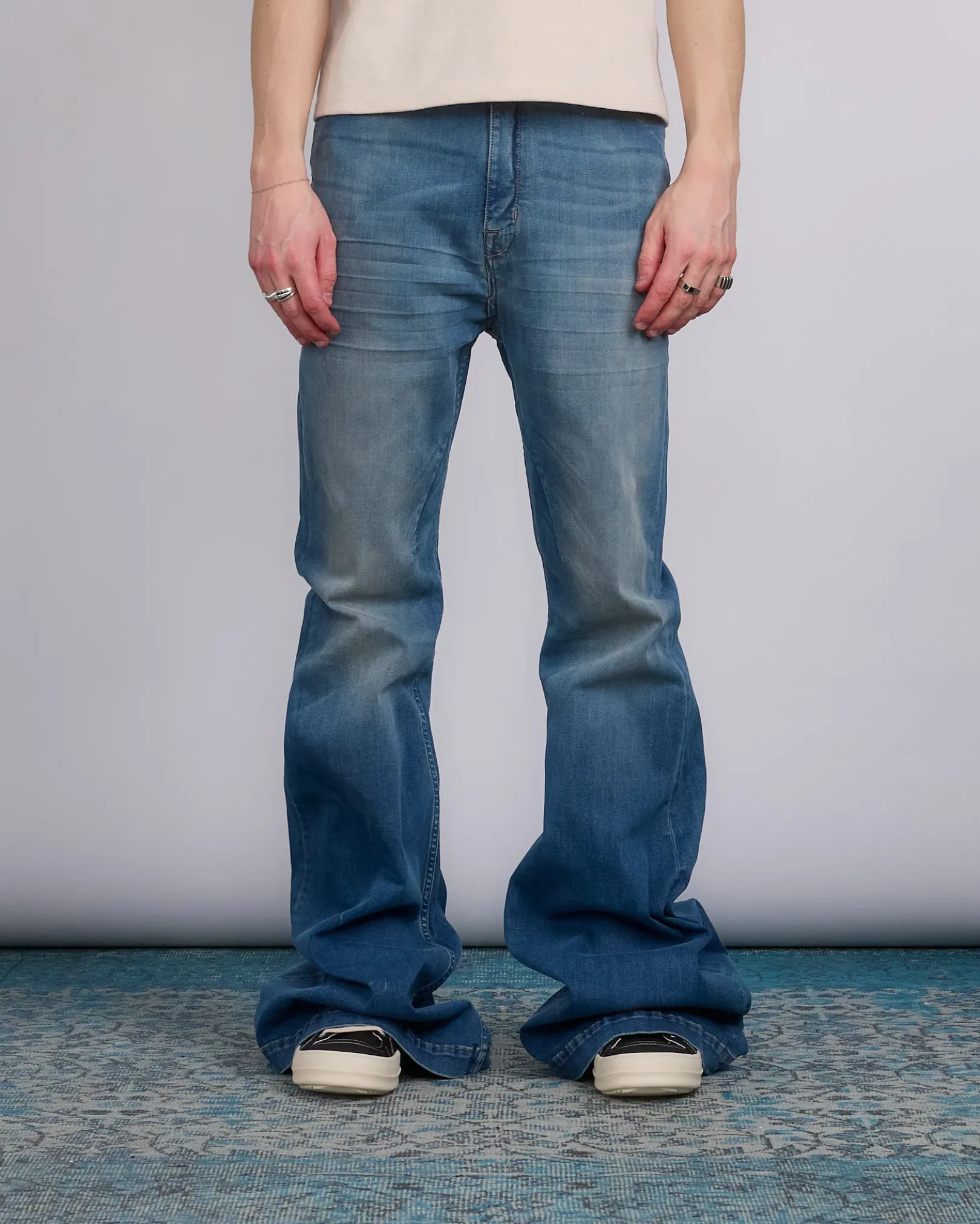 Best DRKSHDW Rick Owens Bolan Btcut Jn Strtch Dnm Wshd Indigo