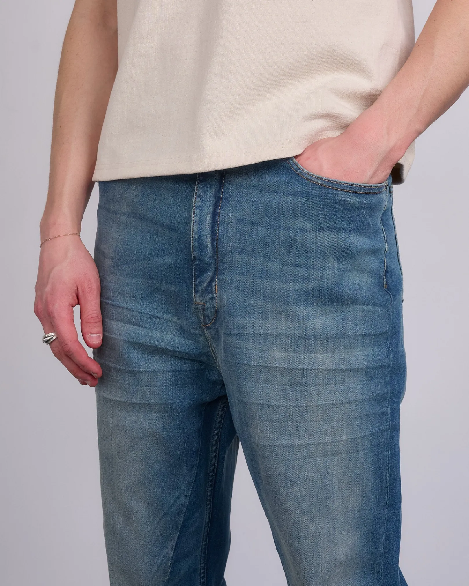 Best DRKSHDW Rick Owens Bolan Btcut Jn Strtch Dnm Wshd Indigo