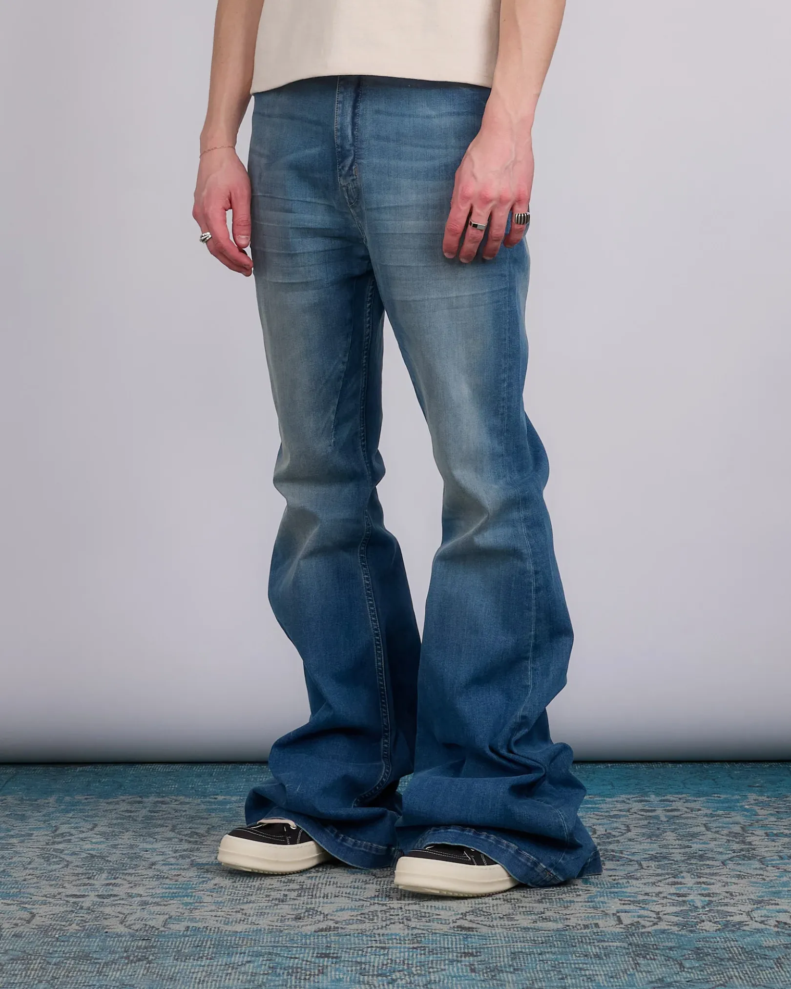 Best DRKSHDW Rick Owens Bolan Btcut Jn Strtch Dnm Wshd Indigo