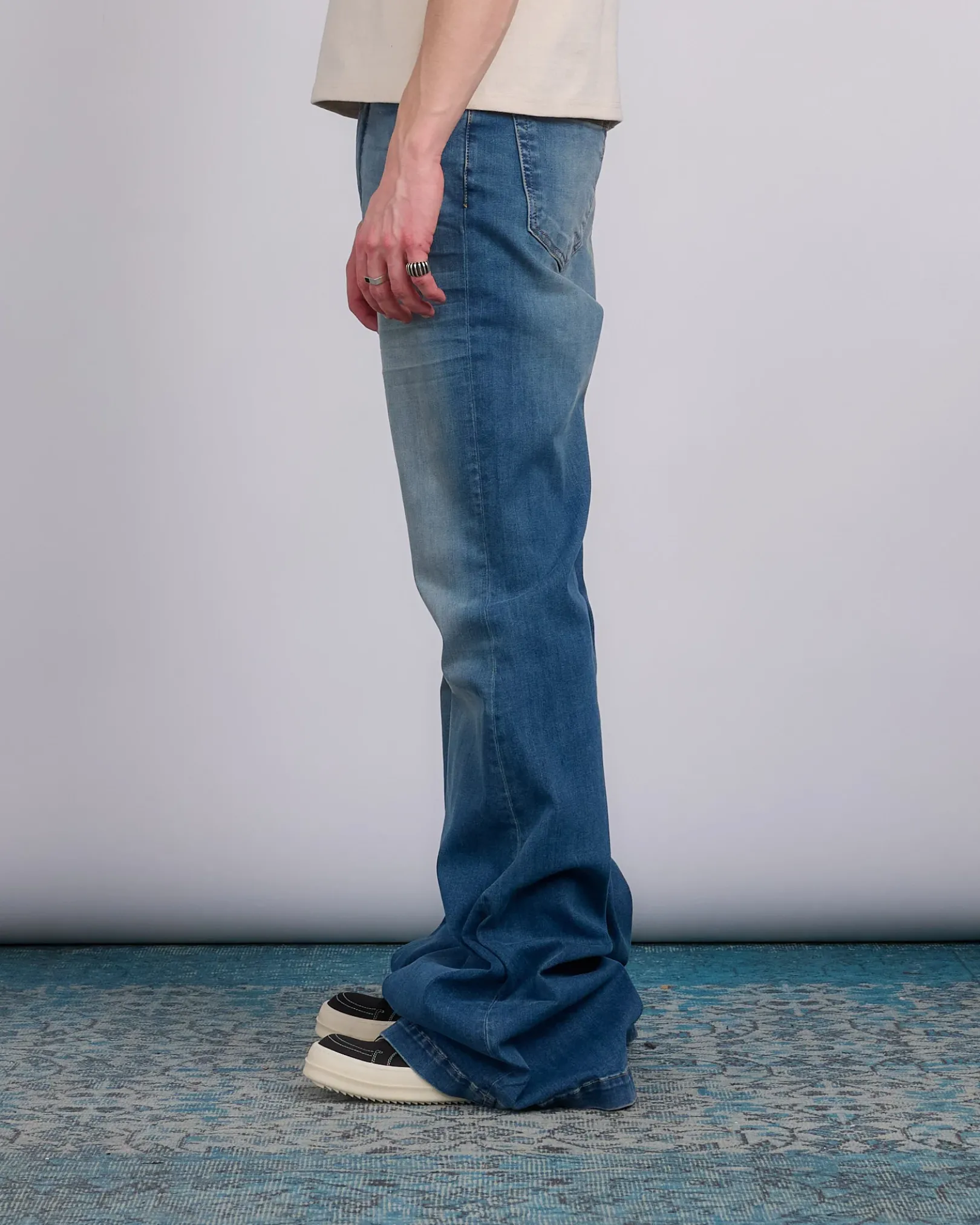 Best DRKSHDW Rick Owens Bolan Btcut Jn Strtch Dnm Wshd Indigo